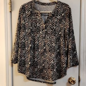 Stylish Zebra Print Women's Top